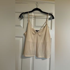 Spaghetti strap size L crop top beige